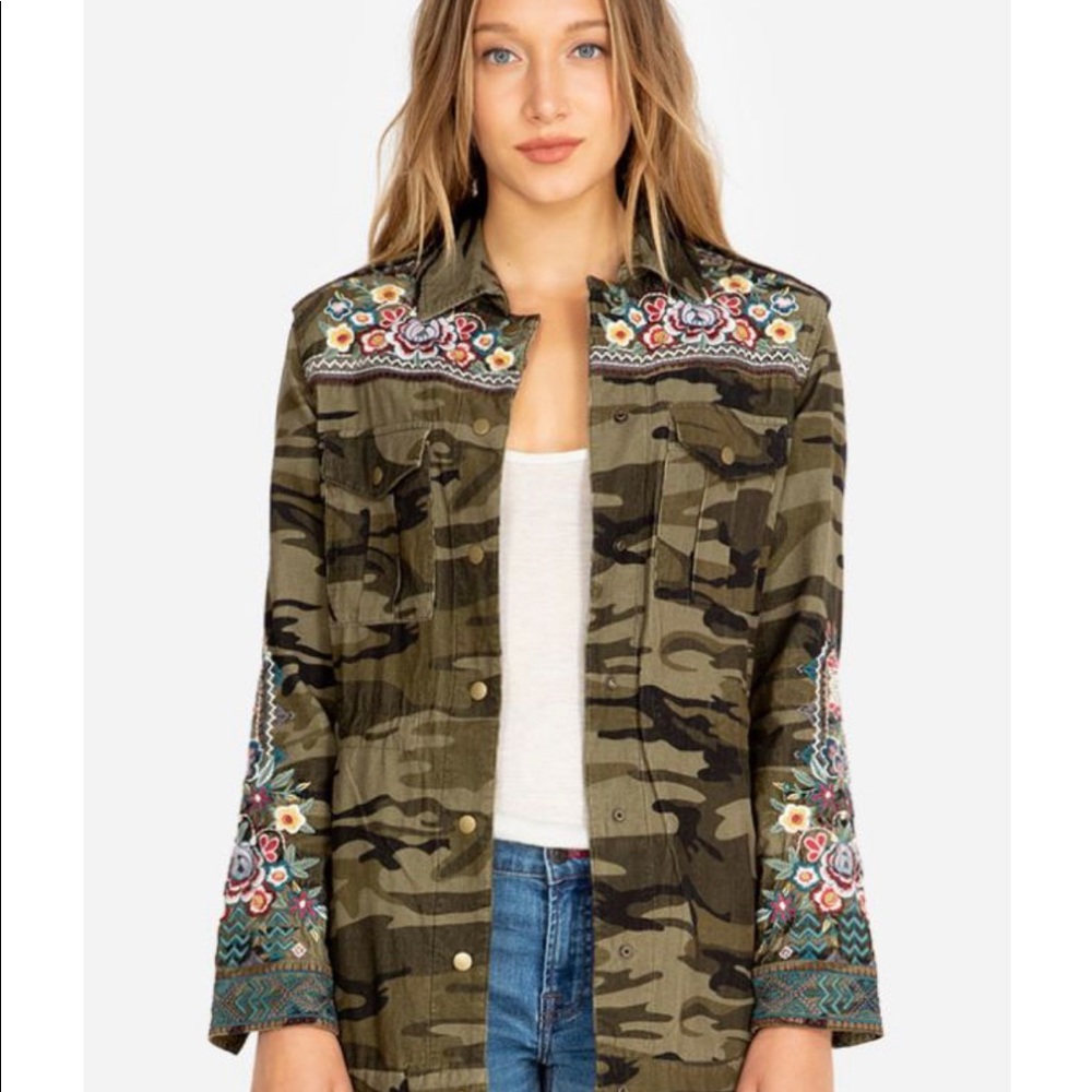 Johnny Was Molly Camo jacket
